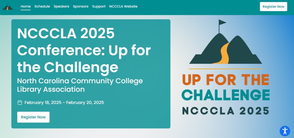 Screenshot of the 2025 NCCCLA Conference Website